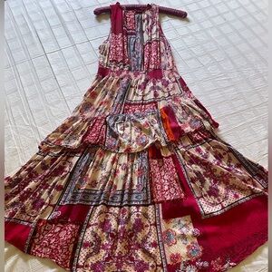 Floral Patchwork Midi Dress